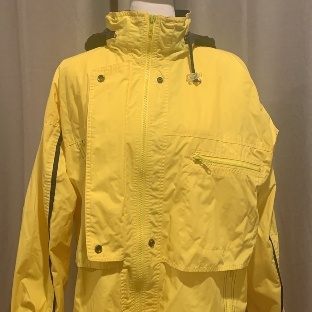 London Fog w/“Stamp of Approval” Yellow & Blue Jacket Size Large - Picture 11 of 16